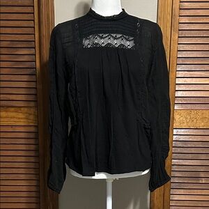 Lucky Brand Elegant Black Lace Blouse